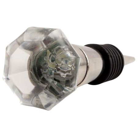 Clear Octagon Shape Glass Wine Stopper