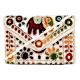 White Elephant Embroidery Banjara Clutch