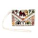White Elephant Embroidery Banjara Clutch
