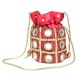 Pink Mirror Work Potli Bag