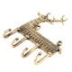 Brass Wild Reindeer Brass Wall 5 Hooks