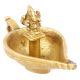 Brass Diya Oil Lamp with Ganesha Statue