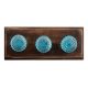 Royal Blue Big Daisy Glass Wooden Hooks