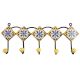 Yellow Turquoise Floral Tiles Hooks