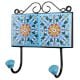 Turquoise Yellow Floral Tiles Hook