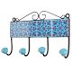 Turquoise Red Floral Tiles Hooks