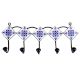 White Navy Blue Floral Tiles Hooks