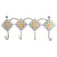 White Yellow Floral Tiles Hooks