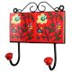 Red Yellow Floral Tiles Hooks