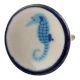 Turquoise Seahorse Flat Ceramic Drawer Knob Online