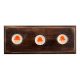 Orange Sea Fish Flat Ceramic Wooden Hooks