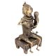 Brass Lady Sitting on Bed Holding Her Child Dhokra Figurine