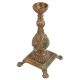 Brass Candlesticks Standing On Four Chiseled Lions Feet