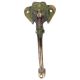 Brass Elephant Trunk Door Handle with Patina