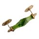 Olive Green Cut Glass Golden Big Dresser Handles