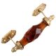 Amber Cut Glass Golden Small Door Handle
