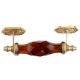 Amber Cut Glass Golden Small Door Handle