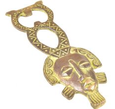 Brass African Man God Beer Bottle Opener with Patina