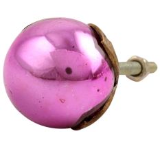 Antique Pink Round Glass Cabinet Knobs Online