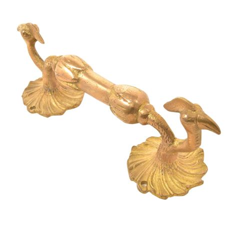 Golden Hand Crafted Brass Peacock Door Handles