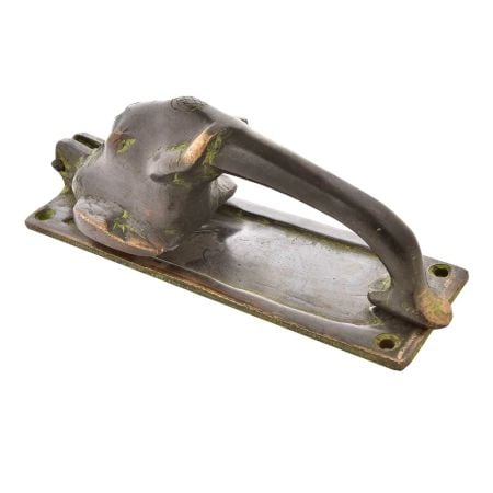 Patina Brass Elephant Door Knocker