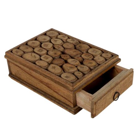 Single Rusted Wooden Drawer Pull