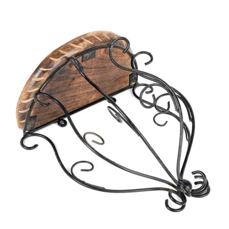Wood And Wrought Iron Fancy Wall Bracket