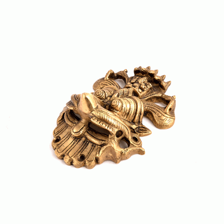 Ethnic Brass Dragon Face wall Hanging