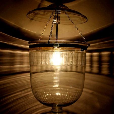 U Shape Clear Glass Ceiling Lamp
