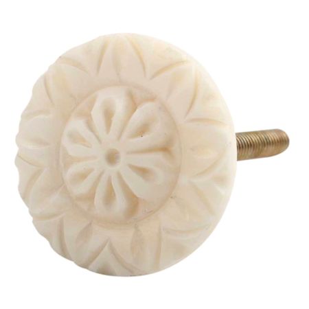 Cream Tiny Flower Bone Drawer Knob Online