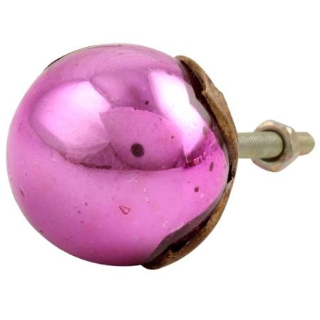 Antique Pink Round Glass Cabinet Knobs Online