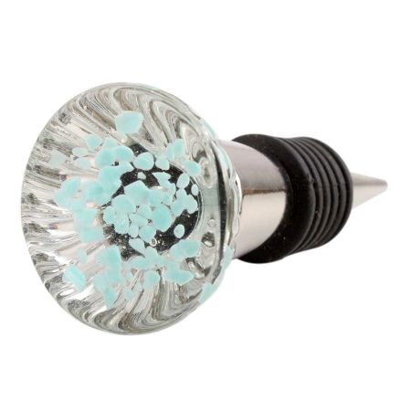 Water Paneled Sides Glass Wine Stopper
