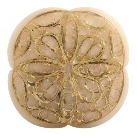Golden Inside Flower Bone Wine Stopper