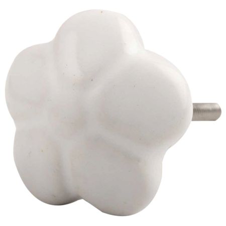 White Flower Ceramic Drawer Knob Online
