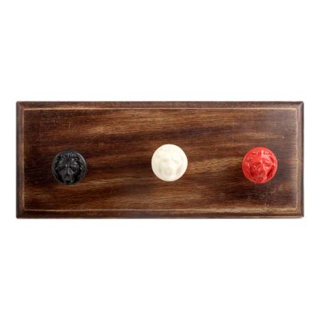Mixed Lion Metal Wooden Hooks