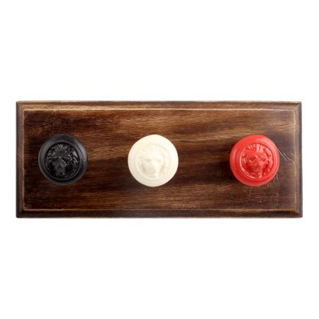 Mixed Lion Metal Wooden Hooks