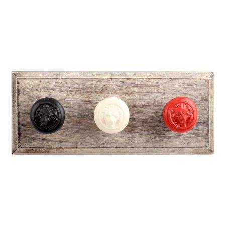 Mixed Lion Metal Wooden Hooks