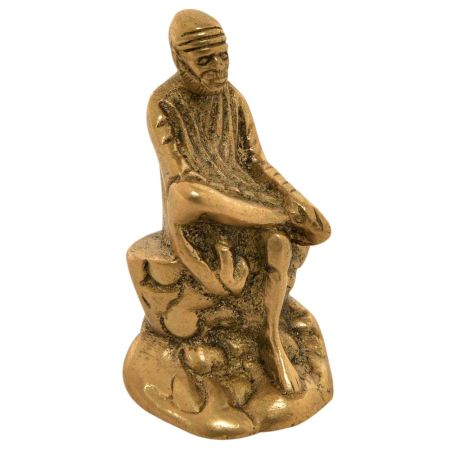 Brass Sitting Shirdi Sai Baba Statue
