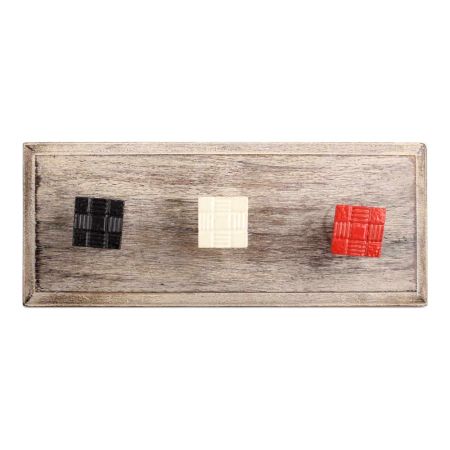 Mixed Color Square Metal Wooden Hooks