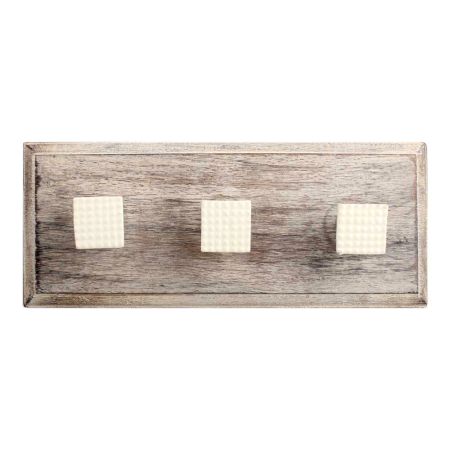 Cream Popular Square Metal Wooden Hooks
