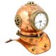 Copper and Brass Divers Helmet Clock