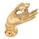 Brass Mudra with Flower Door Knob or Pull