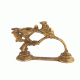 Brass Nandi Figurine on Oil Lamp with Stand