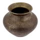 Engraved Leaves and Flower Bronze Holy Water Pot