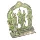 Brass Patina Ram Darbar Statue with Ram, Sita, Laxman & Hanuman