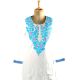 White Cotton kurti With Blue  Kashmiri Embroidery