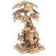Krishna with Holy Cow Under Tree Idol Decor Statue
