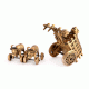 Brass Indian Village Bullock Cart Sculpture