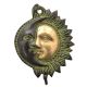 Brass Sun Moon Half Face Wall Hooks