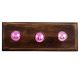 Antique Pink Round Glass Wooden Hooks